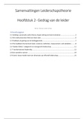 Samenvatting reader Leiderschapstheorie Nieuw Leiderschap  Hoofdstuk 2 - Gedrag van de leider