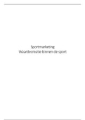 sportmarketing waardecreatie binnen de sport