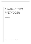 Samenvatting Kwalitatieve methoden 