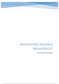 Samenvatting inleiding Privaatrecht 