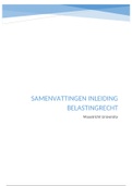 Samenvatting inleiding belastingrecht