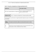 Assignment 1 - Structure and Classification of Engineering Materials - BTEC Level 3 Engineering: Unit 10 (P1, P2 & P3) – Properties and Applications of Engineering Materials