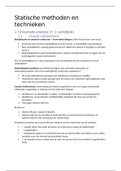 Statistische methoden & Technieken hoorcollege samenvatting. Cijfer 9.9