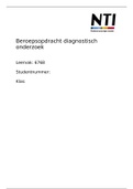 Bundel van beroepsopdrachten diagnostisch onderzoek, de diagnostische cyclus en preventie