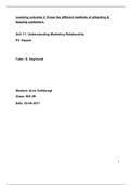 Unit 11 P3 (Pass) International Business Studies Btec