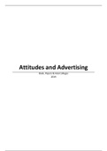 Samenvatting Attitudes & Advertising, Boek, Papers, Hoorcolleges - Nederlands