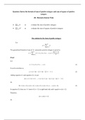 Derive the formula for sum of positive integers and sum of squares of positive integers