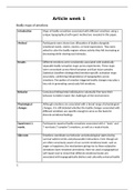 Summary of all the articles for the exam Emotion and Cognition