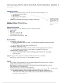 Circulatory Systems, Blood Vessels & Haemodynamics