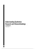 Samenvatting Understanding Qualitative Research and Ethnomethodology (book)