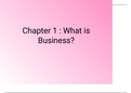 Chapter 1 : What is Business? - Revision
