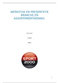 Branche en assortimentskennis werkstuk