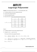 LAGRANGE POLYNOMIAL METHOD