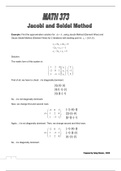 JACOBI AND SEIDEL METHOD