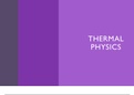 AQA A Level A2 Physics Thermal Summary Presentation