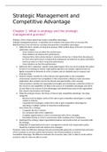 Samenvatting Strategic Management and Competitive Advantage