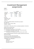 Investment Management Chapter Assignments 