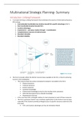 Multinational Strategic Planning