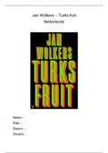 Boekverslag Turks fruit- Jan Wolkers