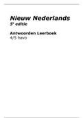 Antwoordenboek Nieuw Nederlands 5e editie 4/5 havo