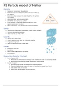 P3 Particle model of Matter