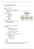 Animal Behaviour Summary