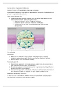 Samenvatting Organizational Behavior, hoorcolleges en boek