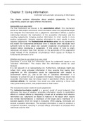 Summary chapter 5 course book Greifeneder, R., Bless, H., & Fiedler, K., (2017). Social cognition: How individuals construct social reality. Psychology Press ISBN: 978-1-138-12442-4