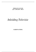 Media & Cultuur - Jaar 1  - Blok 4 - Inleiding Televisie - Samenvatting voor het tentamen