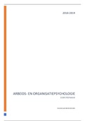 Samenvatting: arbeids- en organisatiepsychologie (16/20 eerste zittijd)