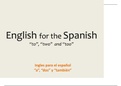 Spanish to English - To, Two and Too