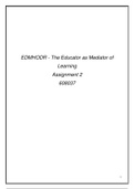 EDMHODR BUNDLE - Assignment 1 and 2!! Critical Discussion on issue of LoLT as well as assignment on Learning.