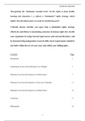 ‘Recognizing the “minimum essential levels “of the rights to food, health, housing and education (…) reflects a “minimalist” rights strategy, which implies that maximum gains are made by minimizing goals’.      Critically discuss whether you agree that a 