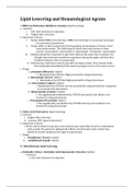 Lipid and heme drug study guide