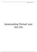 Samenvatting 'Portaal' H5 voor VK1.3TA