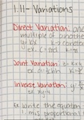 Precalculus 1.11 - Variations