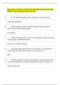 Quiz Answers (Week 2 To Week 10) NSG6430 Practicum II Family Health Women's Health South University .docx