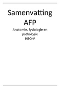 Samenvatting AFP (psychopathologie) volledige uitwerking van alle leerdoelen per les