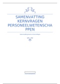 Kernvragen Personeelswetenschappen - Uitgebreide samenvatting