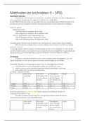 Methoden en technieken 2 - SPSS toetsen, voorbeelden en tabellen   tentamenvragen