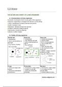 Edexcel IGCSE Biology: The nature & variety of living organisms + structure & functions in living organisms