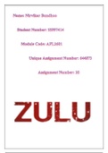 I have my descriptive assignment 02 for AFL2601. Lots of time was put into completing this assignment. Strong pass guaranteed.