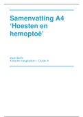 Samenvatting A4 - Hoesten en hemoptoe