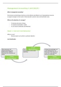 ACC2022 Management Accounting 1 Full Summary