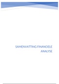 Samenvatting Financoële analyse