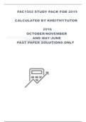  FAC1502-EXAMPACK FOR 2023 CONSIST OF 2016 MAY/JUNE AND OCT/NOV PAST PAPER SOLUTIONS