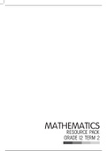 Grade 12 term 2 maths resource pack