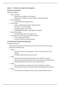 Summary Supply Chain Management Chapter 1,3,4 (mid-term)