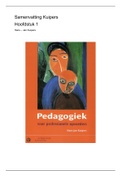 Pedagogiek, jaar 1, blok 1: Kuipers, Pedagogiek voor professionele opvoeders Hoofdstuk 1 & 2