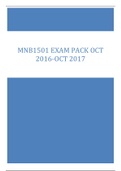 MNB1501 EXAM PACK OCTOBER 2016-OCTOBER 2017